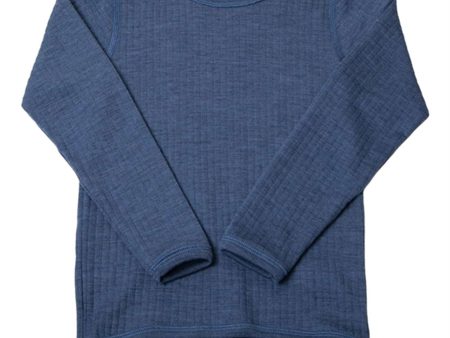 Joha Wool Blue Melange Blouse Online now