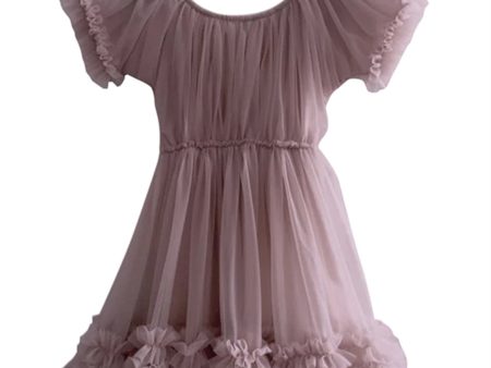 Dolly by Le Petit Frilly Dress Mauve For Discount