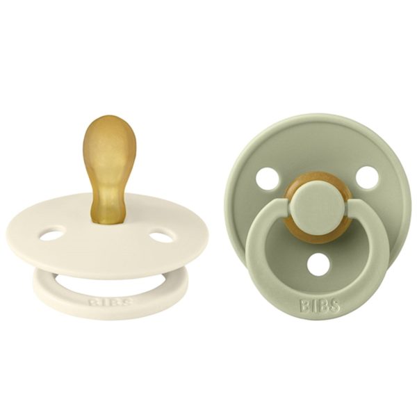 Bibs Colour Latex Symmetrical Pacifier 2-pack Ivory Sage Online